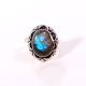 Handmade Oxidized Ring with Fancy Shaped Labradorite Gemstone for Women